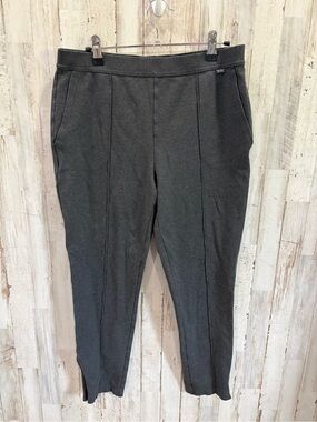 St. John Gray Knit Pull On Skinny Pants Women Medium Stretch Career Casual